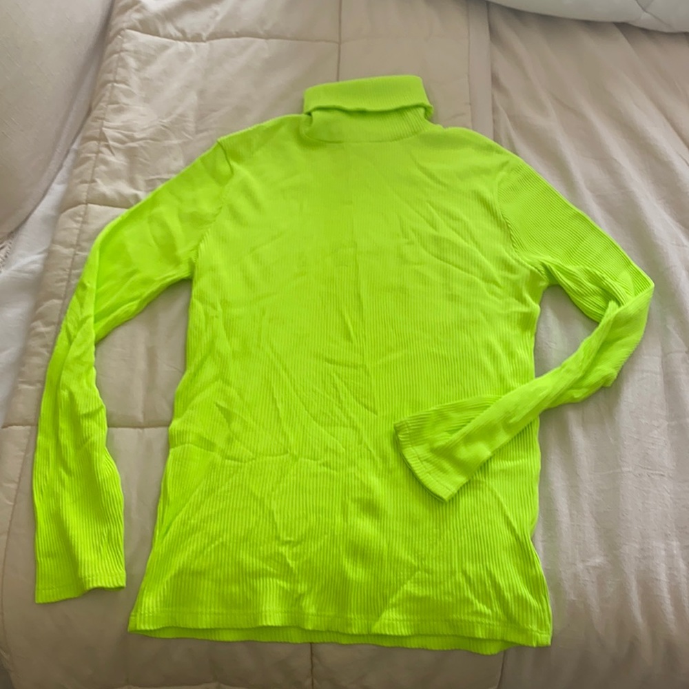 ZARA NEON (GREEN) CREW NECK KNITTED TOP